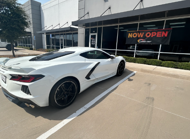 Store Front White window tint allen turbo tint 